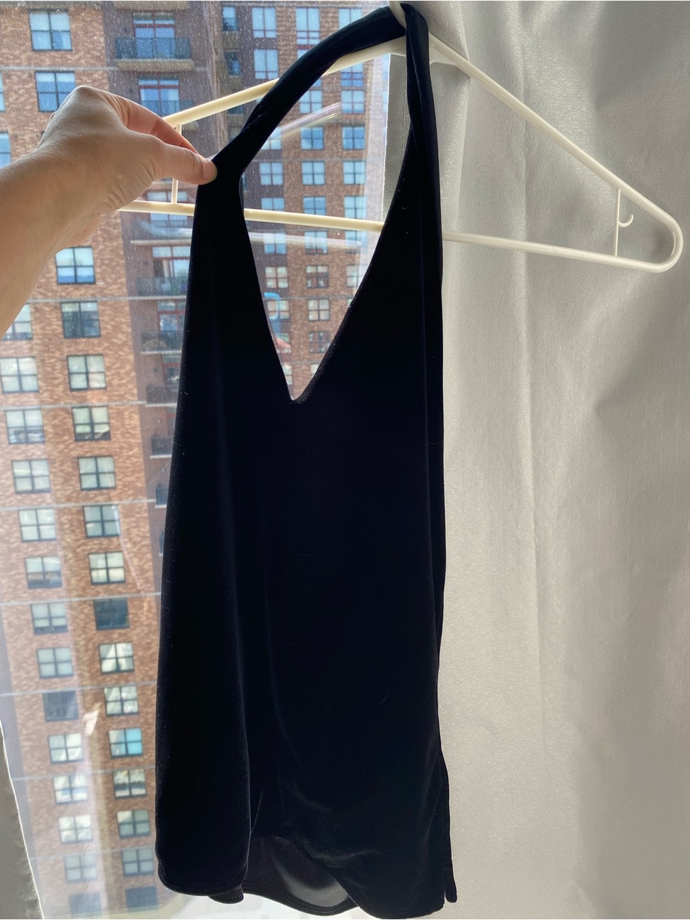 VOL 1. VINTAGE Black Velvet Halter Camisole